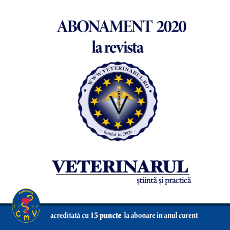 Abonament 2020 la Revista Veterinarul Stiinta si Practica