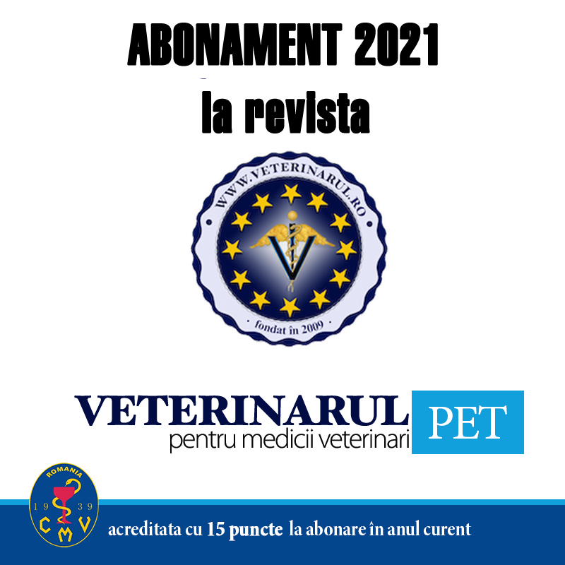 2021 la Revista Veterinarul PET - taxa membru asociat