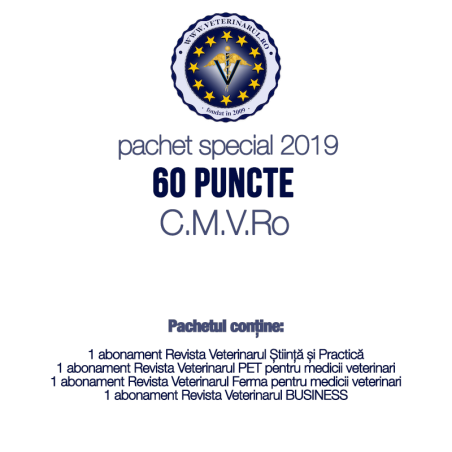 60 de puncte CMVRO - pachet abonare 2019