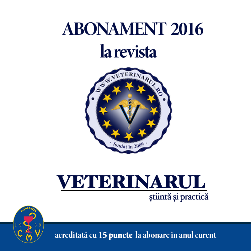 2016 la Revista Veterinarul Stiinta si Practica - taxa membru asociat