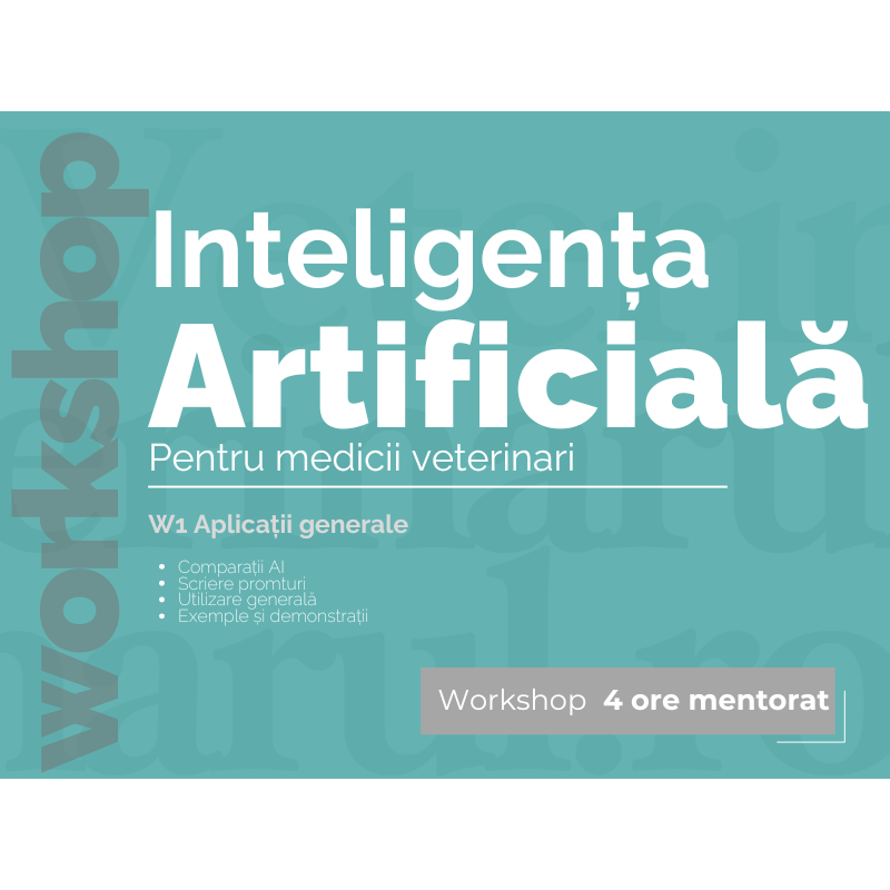 Workshop Baza AI-1 - Introducere în AI pentru medicii veterinari Workshop Baza AI-1 - Introducere în AI pentru medicii veterinari